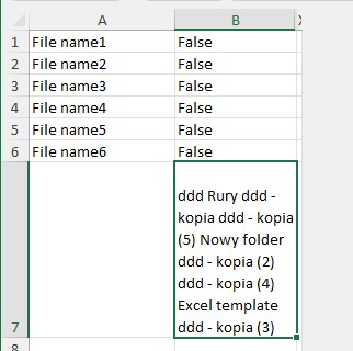 list of check files