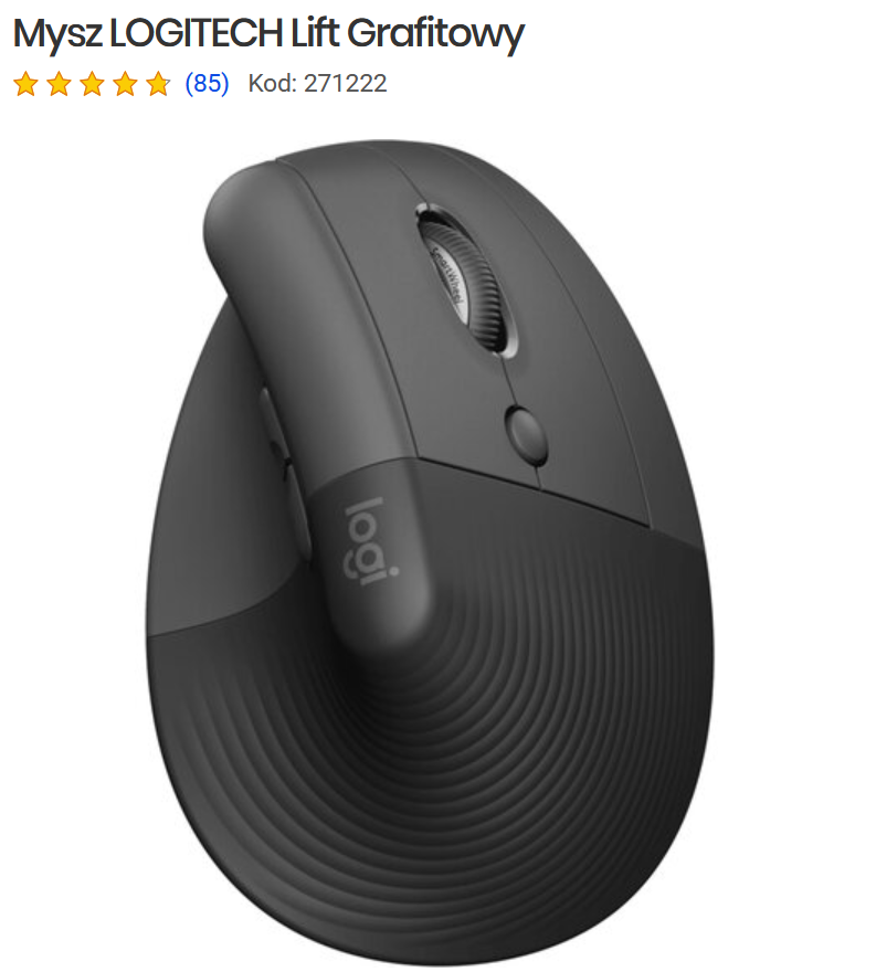 myszka logitech lift grafitowa
